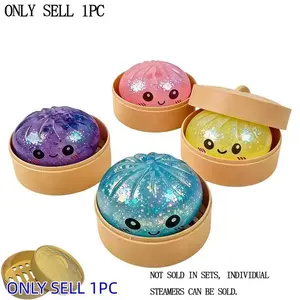 Glitter Dumpling Squishy Toy, Colorful Stress Relief Sensory Toy, Soft Slow Rebound, Perfect for Parties, Gifts, Desktop Decor