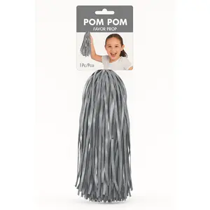 Silver Pom-Pom Cheer Accessory
