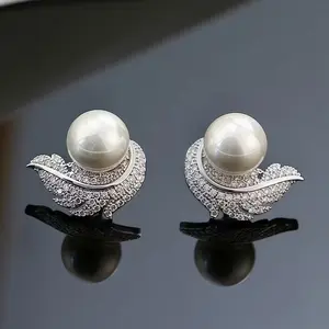 Silver Needle Shining Love Earrings Fashionable And Elegant Earrings