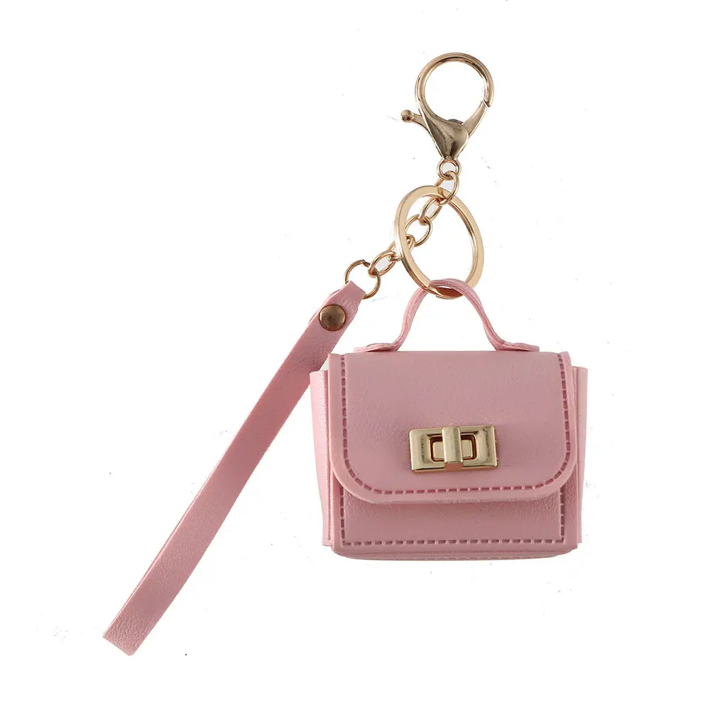 Mini PU Leather Handbag Keychain - Small Charm for Headphones/Small Items, Perfect Graduation Season Gift