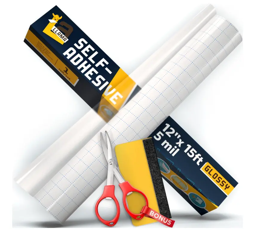 Self Adhesive Laminating Roll  Multipurpose Clear Laminate Vinyl Roll for Stickers