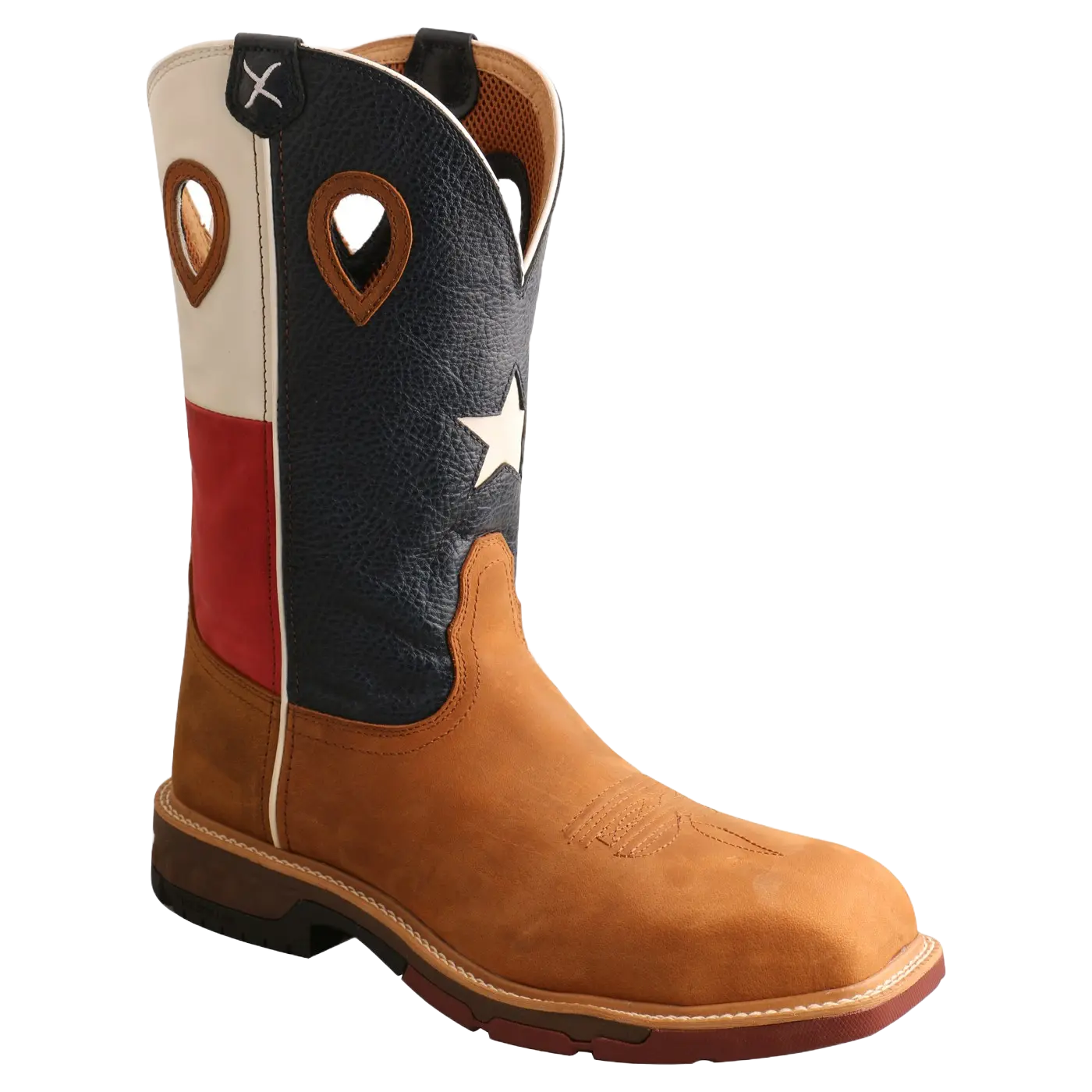 Twisted X Men's 12" Texas Flag Nano Comp Safety Toe Work Boots MXBN004