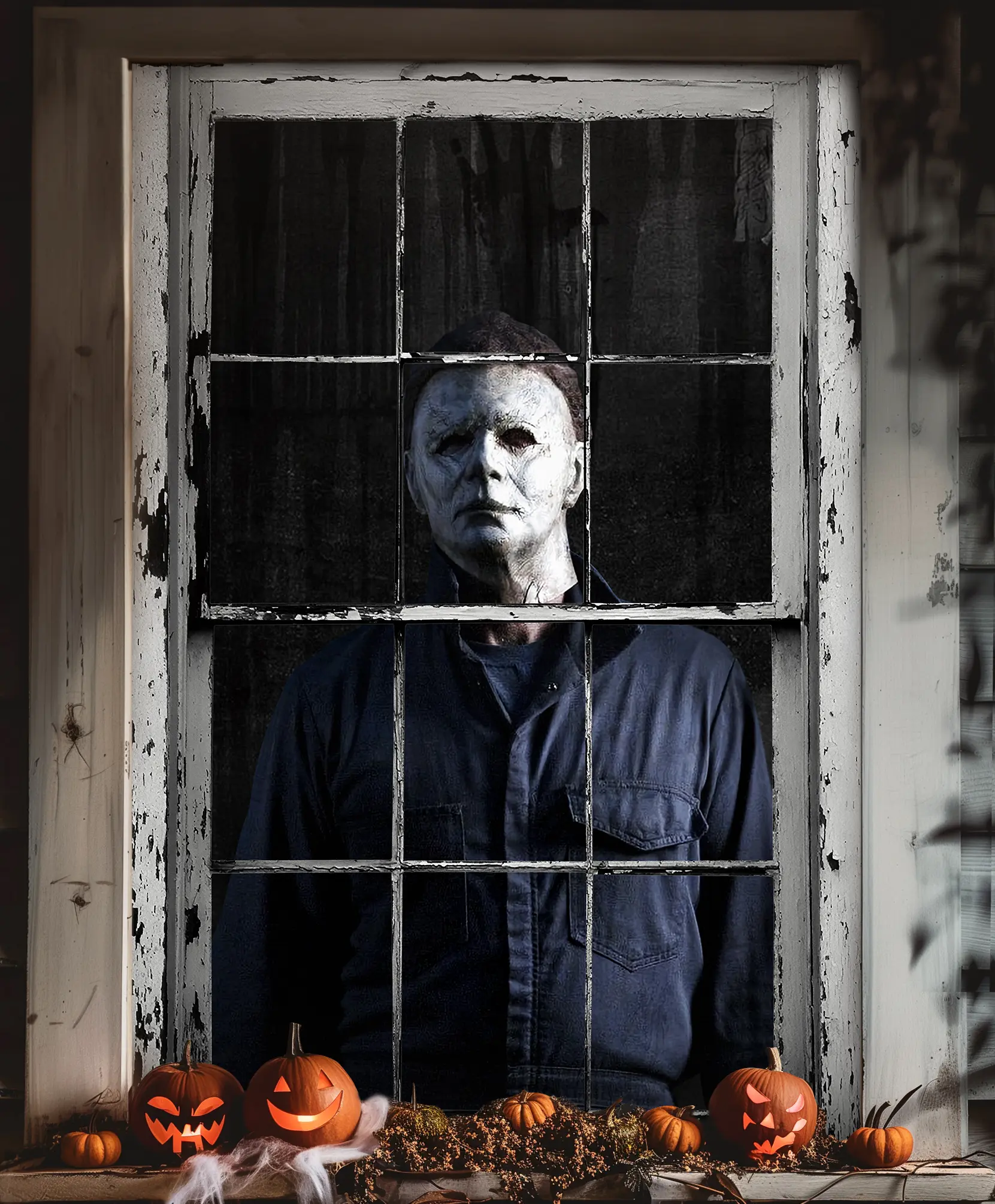 Halloween Horror Room Decor Curtain - Jason & Clown Themed Door & Window Covers, Interior Decoration Accessories, Home Festive Supplies for TikTokShop Black Friday Halloween Aesthetic