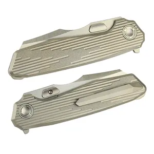 REATE MANTIS Folded tools for Everyday Carry - Elmax Steel & Ti-bead blasted with pattern Handle