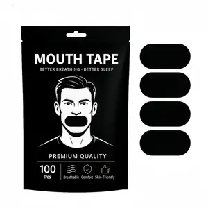 100 Pack Super Breathable Mouth Tape – Strong Adhesive Lip Sleep Strips, Secure Fit for Sport & Night Rest, Helps Improve Sleep Quality