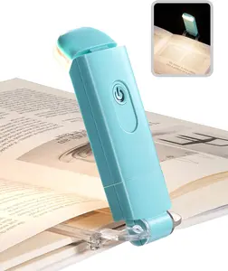 USB Rechargeable Book Light for Reading in Bed, LED Book Reading Lights with Clip,  for Bookworms, , Warm White, Brightness Adjustable (Blue)