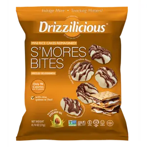 Drizzilicious S'mores Mini Rice Cake Gluten Free Bites, 0.74 oz