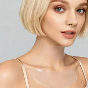 Transparent Soft Silicone Skincare Patches, Neck and Chest Silicone Training Straps, Washable Reusable Low Allergy Silicon Patches