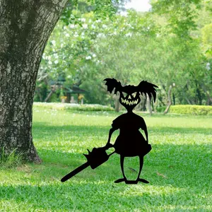 Halloween Ghost & Zombie Girl Silhouette, Outdoor Garden Decor, Garden Sculptures & Statues, Home Decor, Garden Decoration