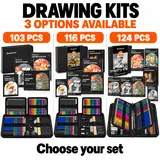 Shuttle Art Artist Quality Boxed Assortment Pencils Kit (103/116/124-Pack, 103+ Pieces) - Arts Crafts Supplies, Drawing Supplies Kit with Assorted Colored, Graphite, Charcoal Pencils in Portable Case for Adults' Educational Use,techvibes