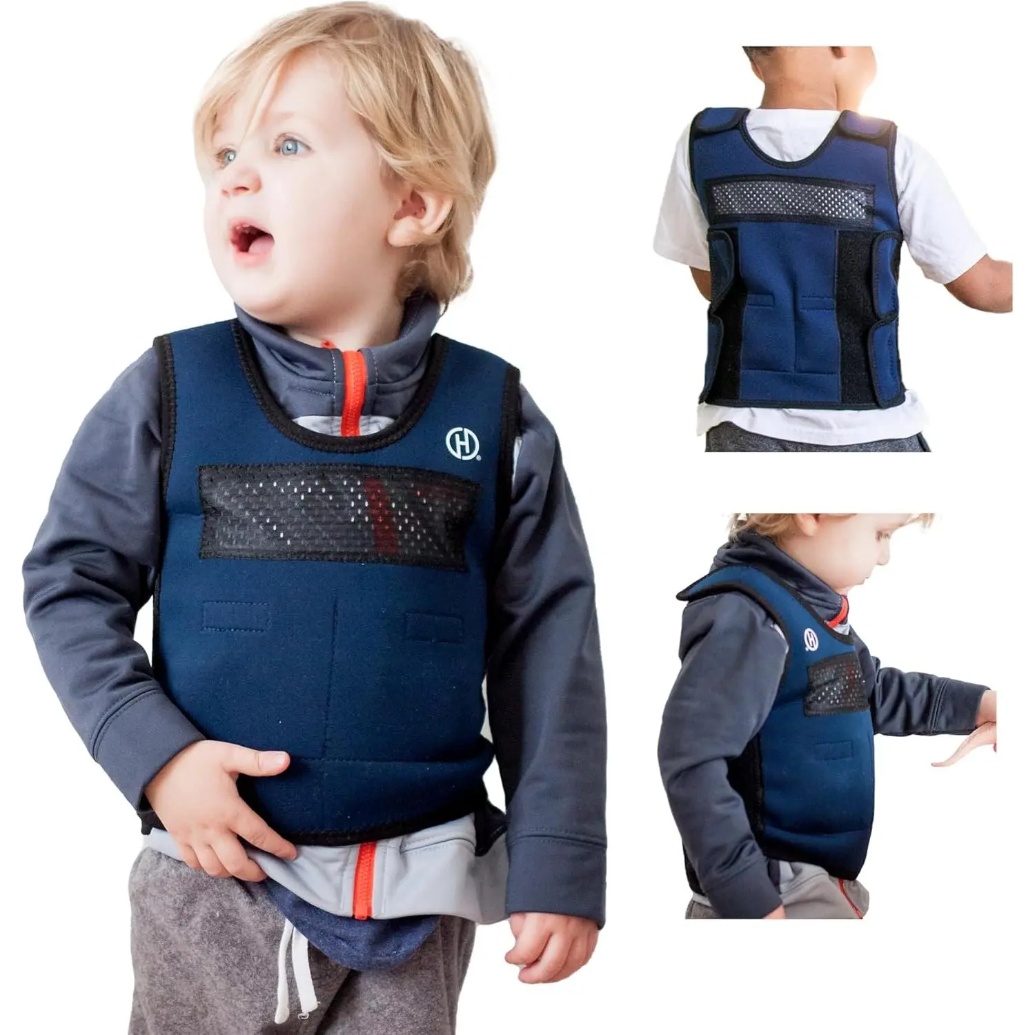 Weighted Vest for Kids - Neoprene Compression Vest - Ages 2 to 4 - Adjustable Kids Weighted Vest with 2lb Weight - Breathable and Washable Compression Vest - Small