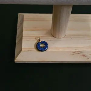 14k gold lapis pendant