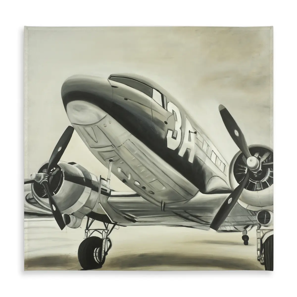 360 stand Black Vintage Aviation Airplane Motif Square Cut Tablecloth, 58x58 in., Indoor-Outdoor Outdoor Living Furniture Decor for Tables, Outdoor Patio Furniture
