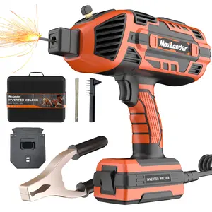 MAXLANDER Welding Machine Portable, 110V 120A Handheld ARC Welder with IGBT Inverter 5 Variable Current Adjustment, 20PCS Rods, Fits for 3/64"-1/8" Wire Rods