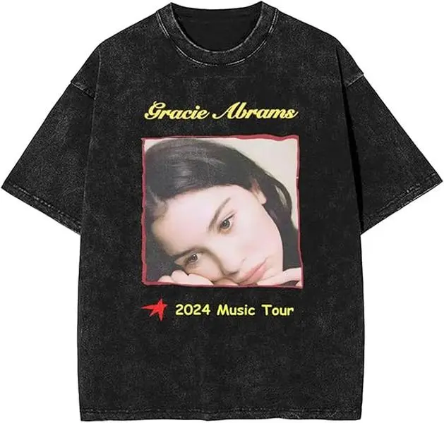 Gracie Shirt, Gracie Music Mens and Women Music Fans Touring Shirt Retro Cotton Short Sleeve T Shirt TopBlack