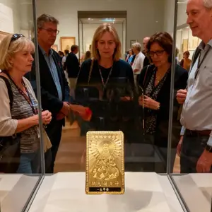 Luxury Gold Foil Treasure God Card, Prosperity Charm, Traditional Spring Festival Gift, Elegant Golden Design Brass Amulet