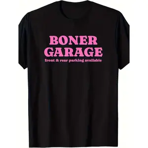 Garage Front And Rear Parking Available - Submissive Gift Unisex T-Shirt | Men'S Soft Breathable, Crew Neck, Casual Wear, Humor Clothing, Comfortable Material, Short Sleeve, All-season, Vintage Style, Regular Fit