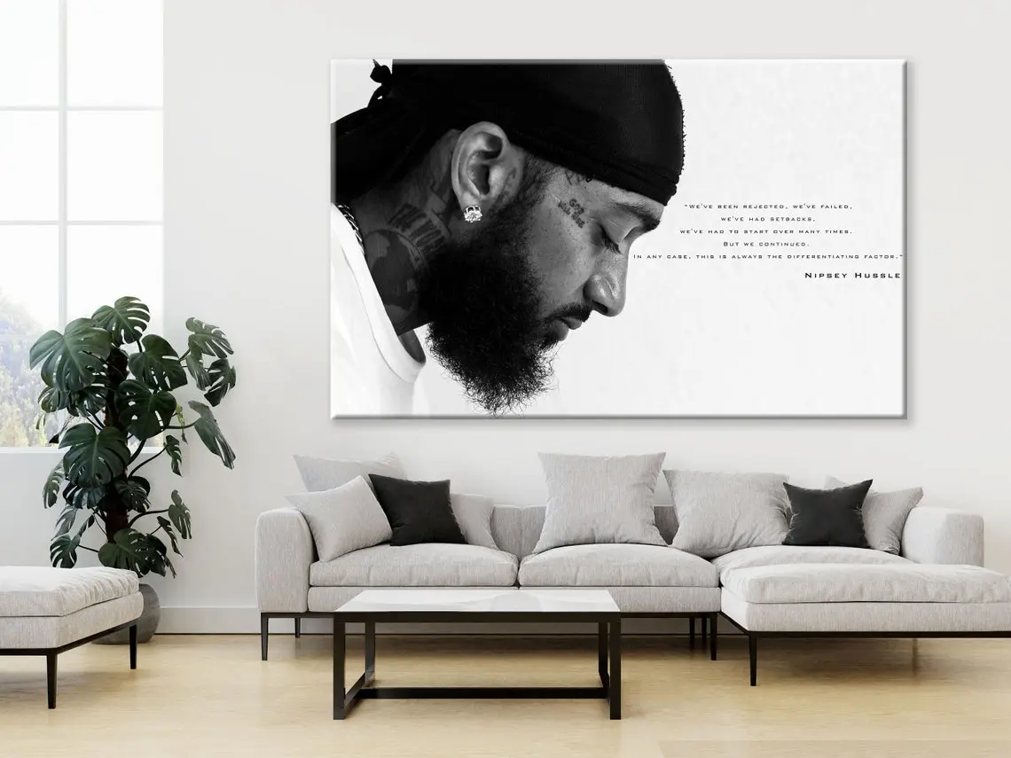 Nipsey Hussle Quotes Poster Wall Art , Famous People Poster, Nipsey Hussle Poster, Rap Music Lovers Poster, Mother's Day Gift Idea