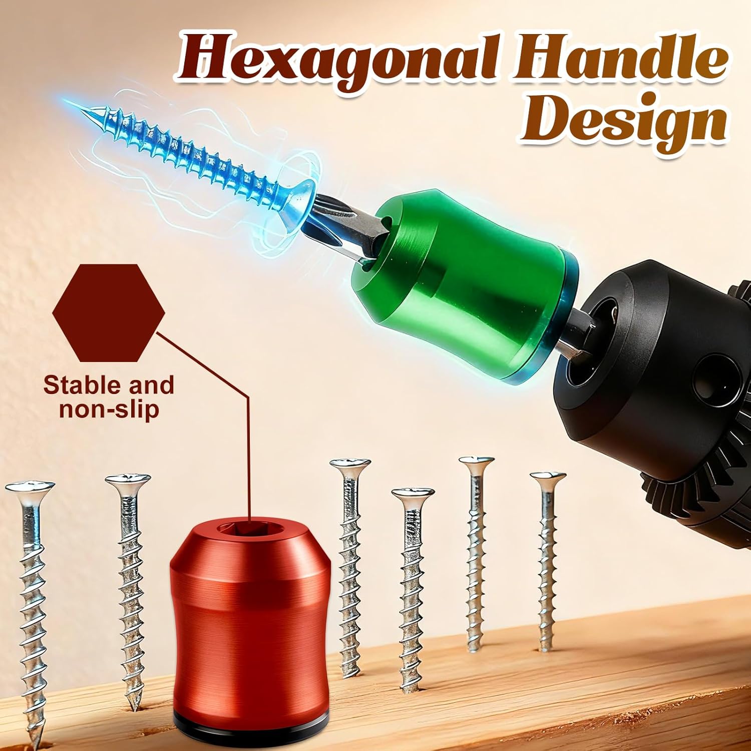 Universal 1/4 Inch Magnetic Screw Ring Holder, Removable Magnetic Drill Bit Holder for Hex Screwdriver & Power Tools