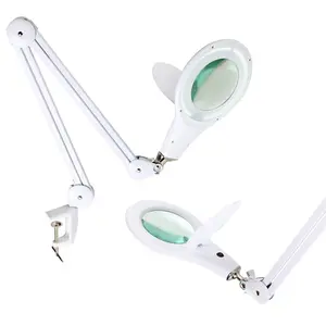 Brightech LightView PRO LED Magnifying Glass Desk Lamp for Close Work - Bright Magnifier Lighted Lens - Puzzle, Craft & Reading Light for Table Top Tasks 2.25x