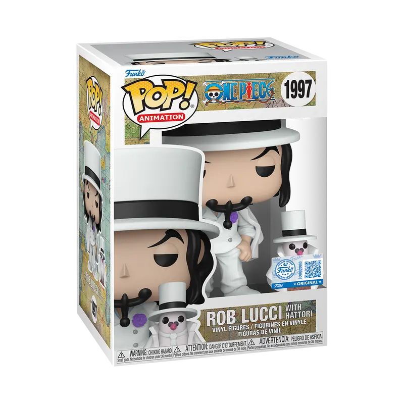 Funko Pop! One Piece - Rob Lucci with Hattori (Common) #1997 Exclusive (Sticker may vary) Collectible Pop Vinyl Figure