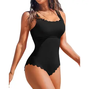Womens Piece Swimsuits Retro Square Neck Modest Bathing Suits