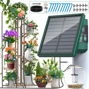 Solar Intelligent Drip Irrigation System, Watering Systems, Automatic Plants Watering, Automatic Watering System, Garden Accessories, 1500mah Battery, Long Battery Life, Multiple Timing Functions, Outdoor Lawn & Potted Plant Irrigation