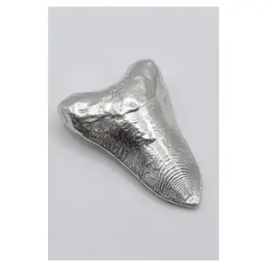 Shark Tooth Pendant – Hand-Poured Silver Collectible Statue (Made in USA)