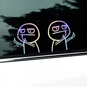 New 2026 Car Sticker Rear Windshield Reflective Car Stickers Exterior Waterproof Auto Styling Decoration Vinyl Glass Window Sticker Decal car decor accessories
