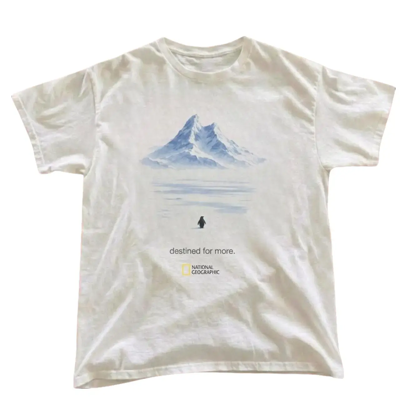 Gildan Men's and Women's T-shirt, National Geographic white penguin tee, Nature, Penguin, Wildlife, Animal Tee, Unisex T-shirt, Gift T-shirt, Y2k Unisex Graphic Tees Gothic Grunge Emo Scene Amity Affliction Style Clothes Menswear Womenswear Streetwear