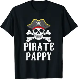 Mens Pirate Pappy Father Matching Family Halloween T-Shirt - Yoandymira Shop 55B09HCD51Q9