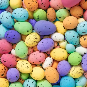 100 Easter Solid Foam Eggs, Children DIY Decoration Realistic Eggs, Vase Filler, Easter Party Decorations, Diy Ornament