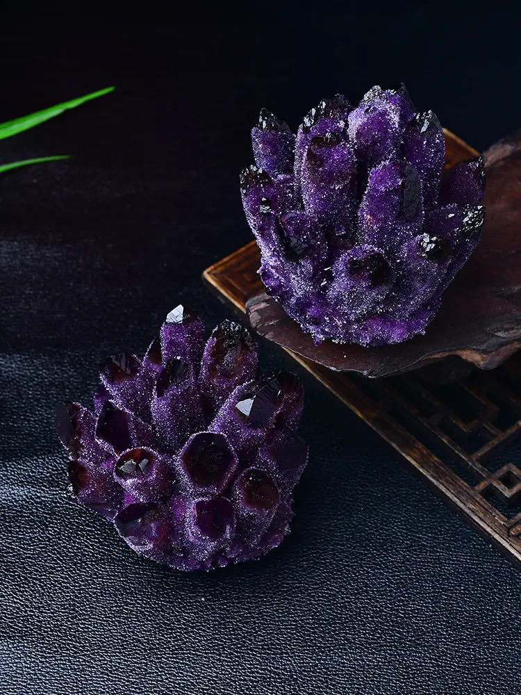 Natural Crystal Amethyst Cluster with Yellow Crystal Stone Large Raw Gemstone for Collectors and Enthusiasts