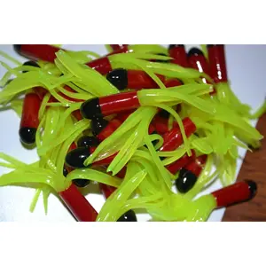 Cams 35 pc  Tri Color Tube Jig Black Red & Chartreuse