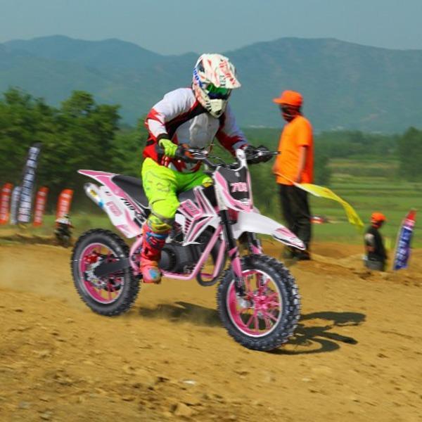 Explorinox Kids Dirt Bike:Children's electric toys car, Max Speed 40 KM/H, Professional Front & Rear Disc Brakes for Safe Riding(pink)