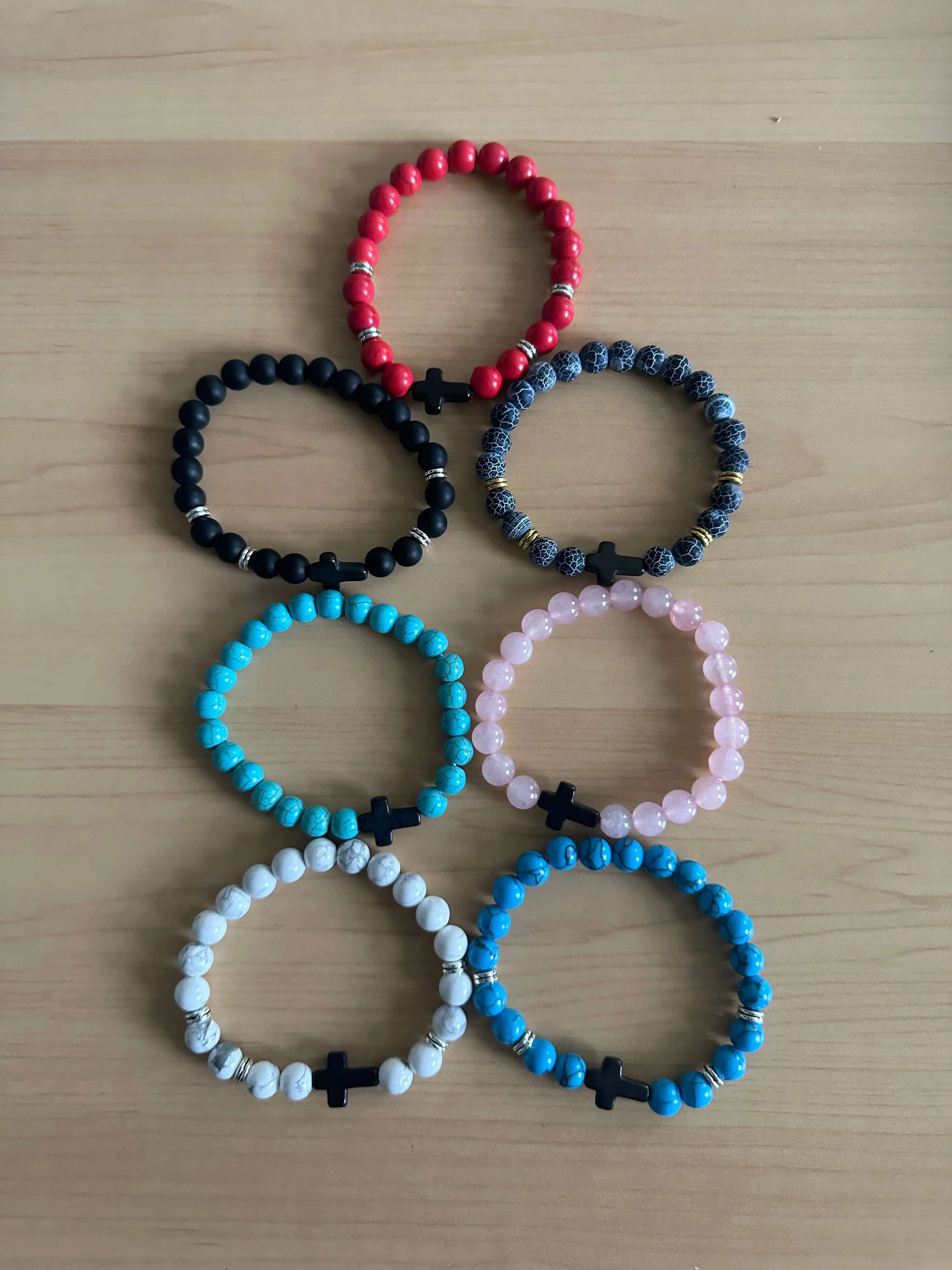 Cross Marble Bracelet