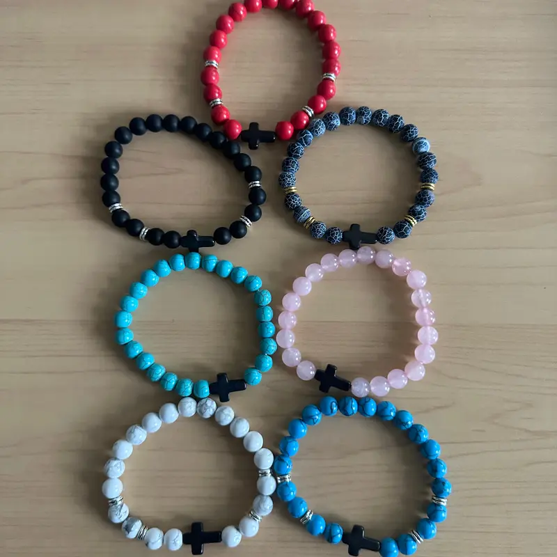 Cross Marble Bracelet