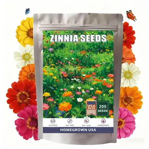 200+ Zinnia Seeds Flower Seeds for 2026 Mixed Colors and Large Blooms, Open Pollinated
