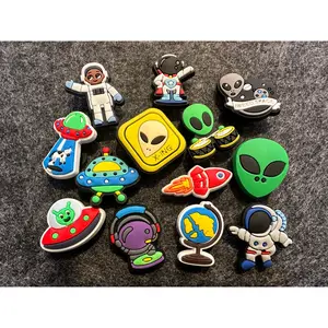 Cute Alien Space Astronaut Rocket Ship Globe Design Theme and more shoe charms