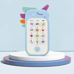 Kids Phone Baby Infant Early Education Multifunctional Music Story Dual Language Learning Toy Realistic Telephone for Babies Musical Light Up