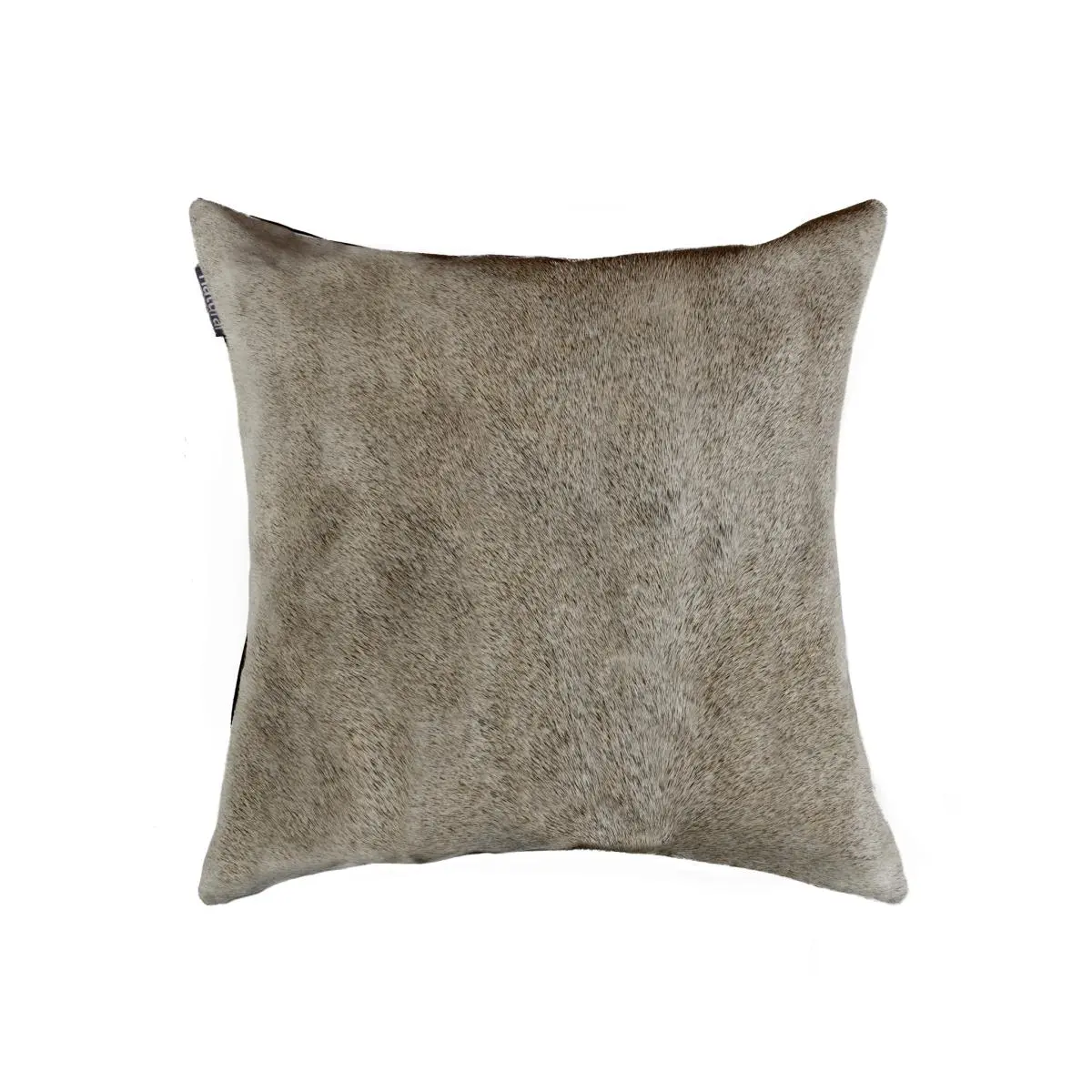 212 MAIN Hand-Tufted Mottled Grey Rectangular Natural Torino Cowhide Hand-Crafted Opulent Standard Pillow - 18x18 in, Layering-Ready, with Hidden Zip Closure, Hand-Crafted Standard Pillows, Opulent Standard Pillows