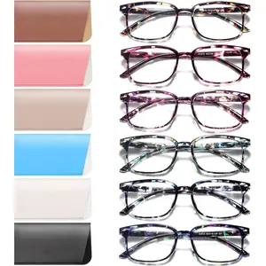 6 Pack Reading Glasses for Women, Reading glasses men, Blue Light Blocking Readers, Computer eye glasses, Cheaters