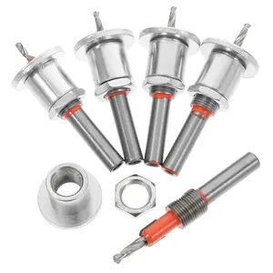 Countersink Drill Bit Set 5Pcs(2.8/3.0/3.2/3.5/4mm), Woodworking Countersink Drill Bits with Adjustable Bit Depth Stop for Wood.(8mm Countersink Diameter)