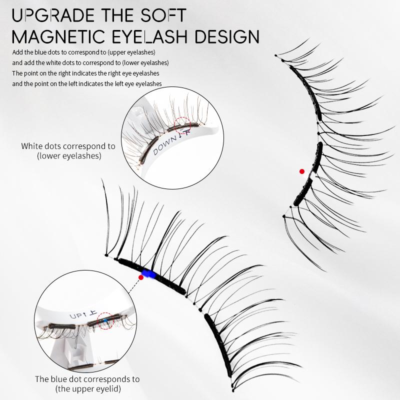 Soft Magnetic Eyelashes All-in-One Box,Magnetic EyelashExtensions, Waterproof, Reusable, Glue-FreeEyeliner-Free Makeup Cosmetic long lasting lashes Christmas Eve gifts Holiday