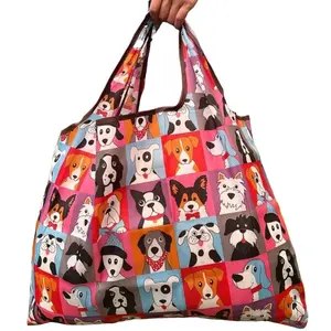 Dog Pattern Reusable Bags. Bag Tote