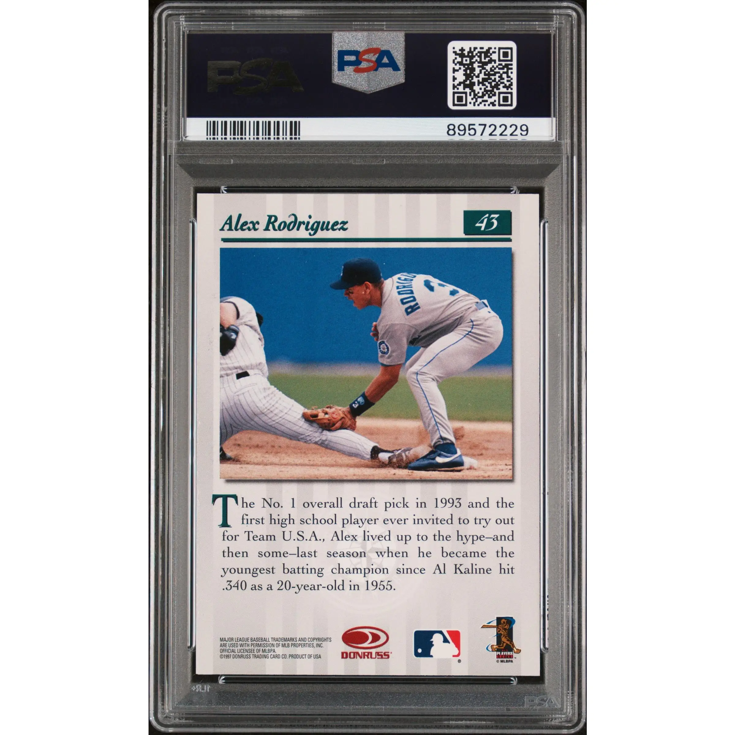 Alex Rodriguez PSA 1997 Studio Press Proof Press Gold #43 9 89572229