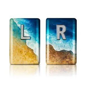 2 Pack 1.5" x 1" X-Ray Markers Resin with Lead Letters Tech Markers Gift for Radiology Tech Nurses, Reusable & Washable(Blue,Beach)