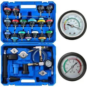 28pcs Radiator Pressure Tester Coolant Pressure Tester and Vacuum Refill Kit for Automotive Cooling System Tank Leakage Detection