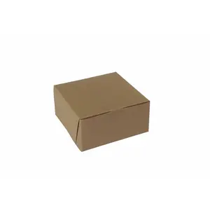 8" x 8" x 4" Kraft 1-PC Cornerlock Bakey Boxes - 200 Pieces Per Pack