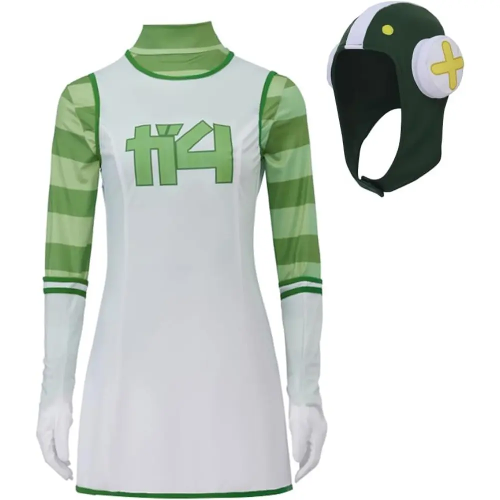 Gum Jet Set Radio Dress Outfit Clothing with Gloves And Hat for Women Teen